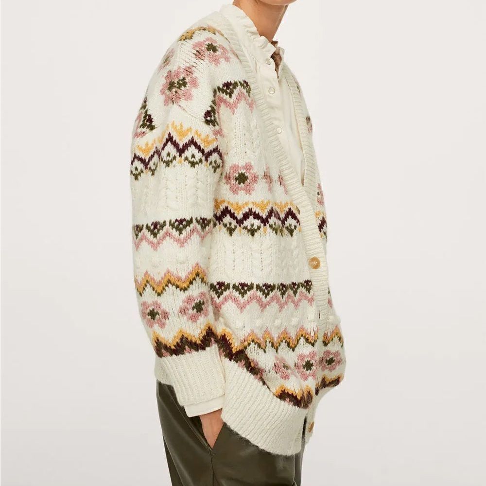 Mango Multi Color Knit Cardigan New - Picture 4 of 6